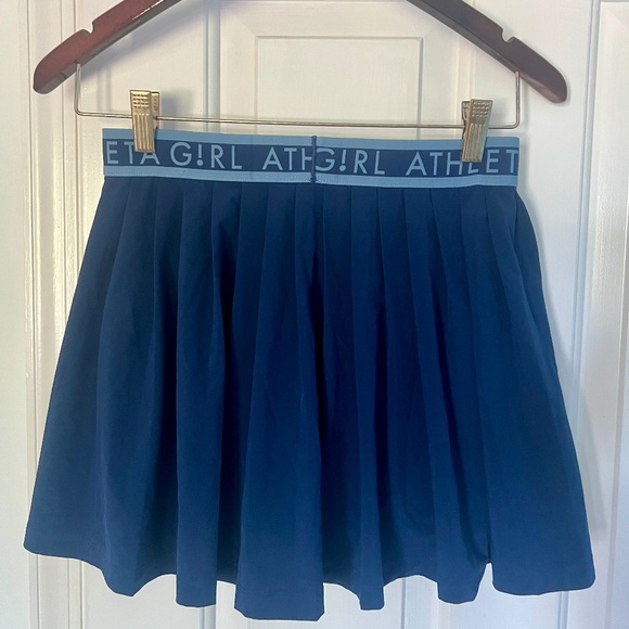 EUC Athleta Girl pleated tennis skort skirt navy blue  XL with two ball pockets - Picture 2 of 8
